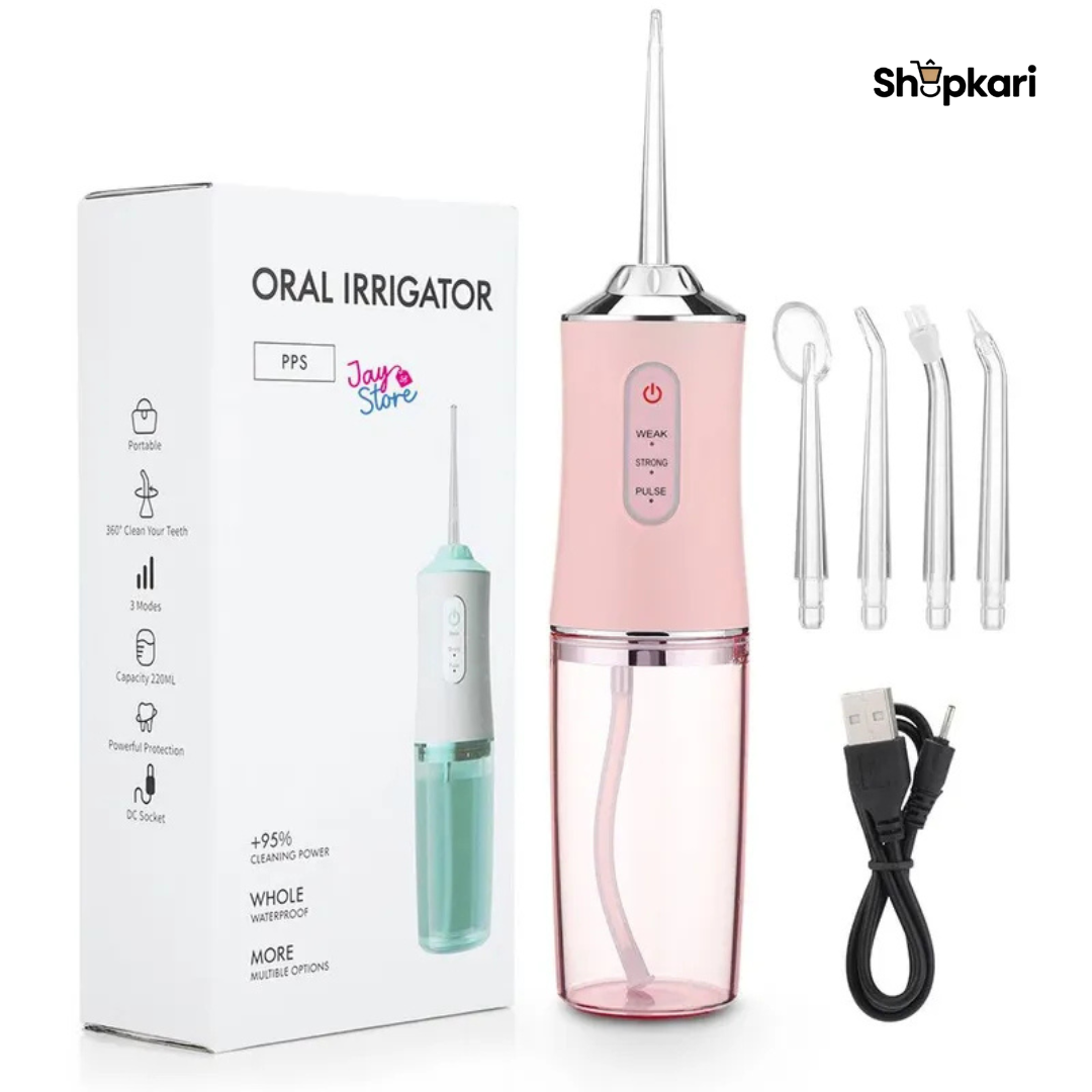 COMBO IRRIGADOR BUCAL + LAPIZ BLANQUEADOR DENTAL