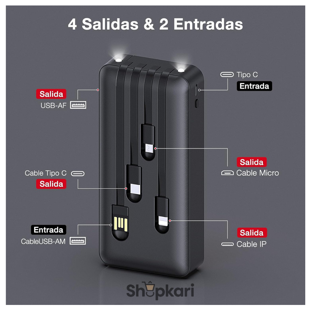 CARGADOR PORTATIL POWER BANK-1H