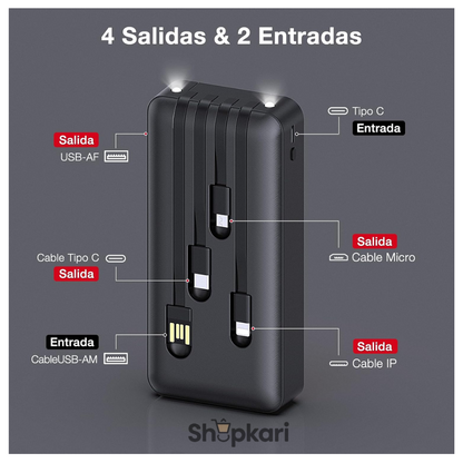 CARGADOR PORTATIL POWER BANK-1H