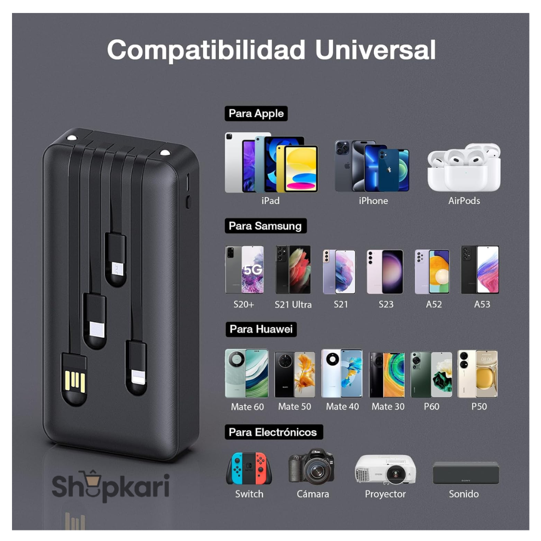 CARGADOR PORTATIL POWER BANK-1H
